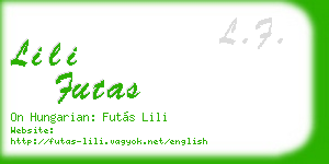 lili futas business card