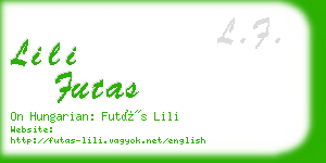 lili futas business card
